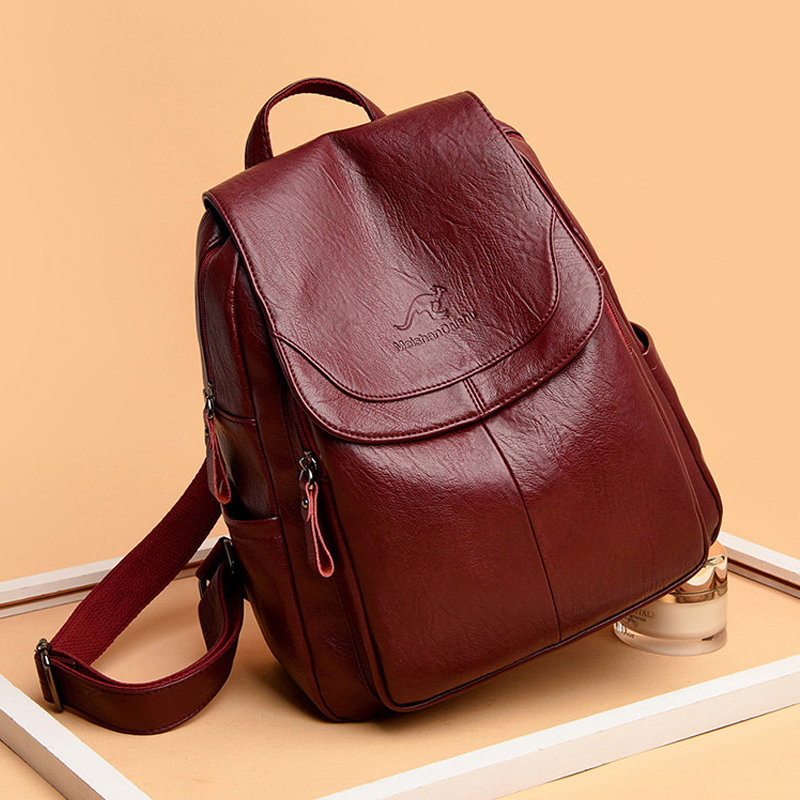 Leather Backpack Vintage - 9 couleurs femmes sacs à dos