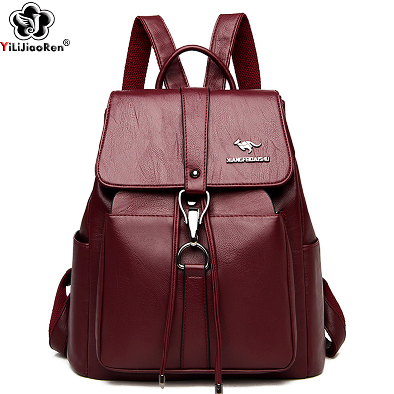 Fashion Backpack Women - Sac à dos antivol en cuir