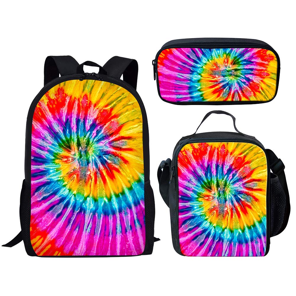 School Backpack Teen - Rainbow Pride Stripes Print 3Set sacs