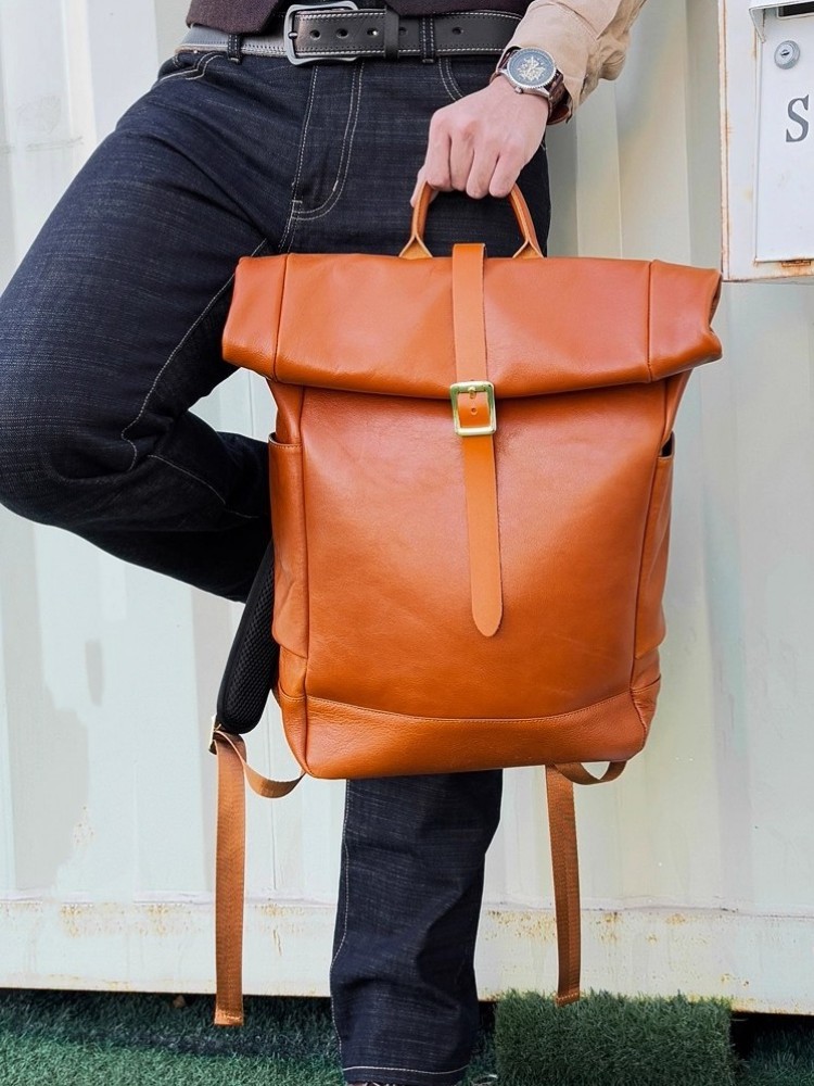 Sac à dos en cuir véritable po - Leather Backpack Vintage avis et prix