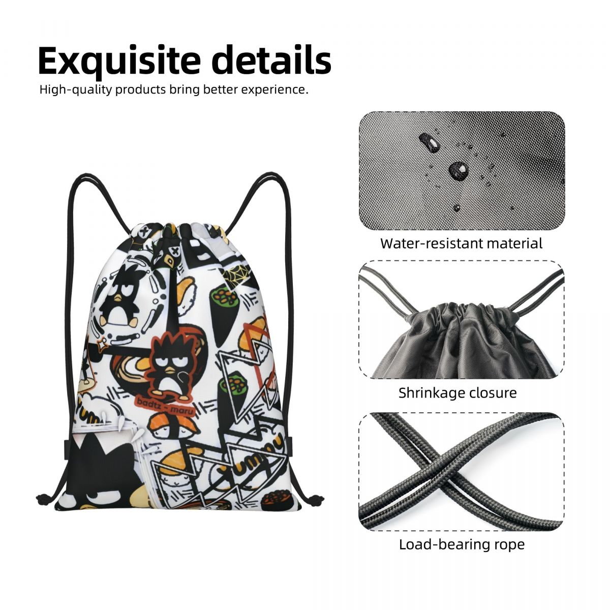 Dessin animé mignon pingouin B - Drawstring Gym Bag avis et prix