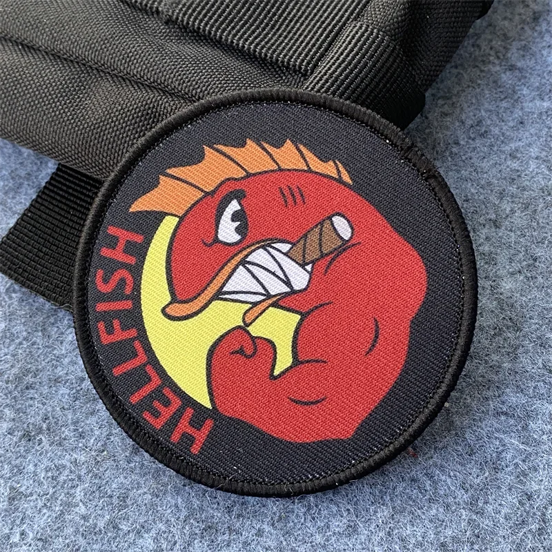 HELLFISH Logo imprimé Patch cr - Urban Backpack Tactical avis et prix