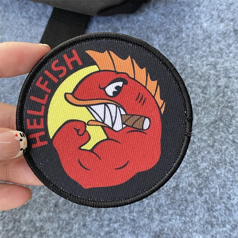 HELLFISH Logo imprimé Patch cr - Urban Backpack Tactical avis et prix