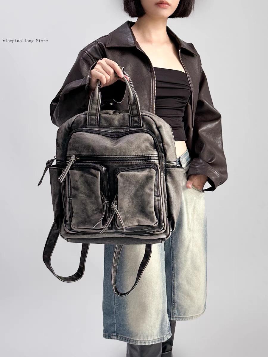 Sacs à dos de luxe en cuir Pu  - Leather Backpack Vintage avis et prix