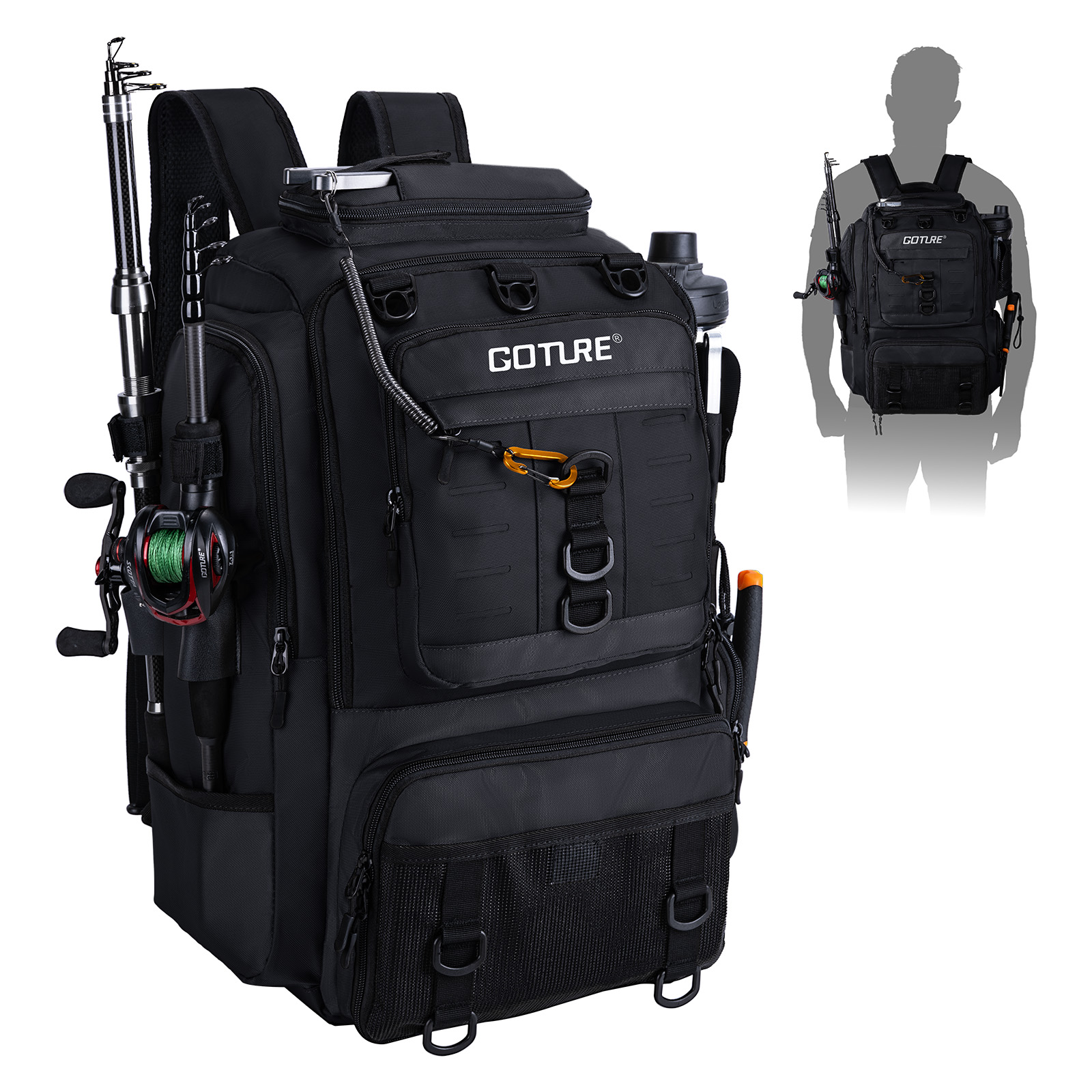 Sac de pêche Goture avec porte - Backpack Insert Organizer avis et prix