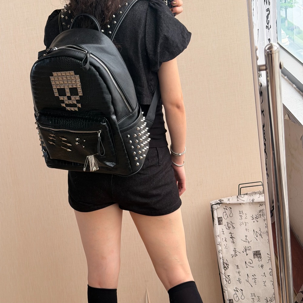 Sac à dos original noir à moti - Fashion Backpack Women avis et prix