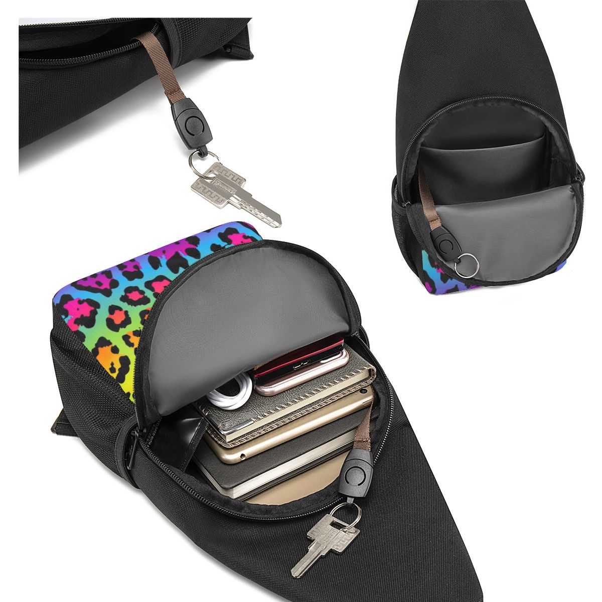Sac de poitrine imprimé léopar - Sling Backpack Shoulder avis et prix