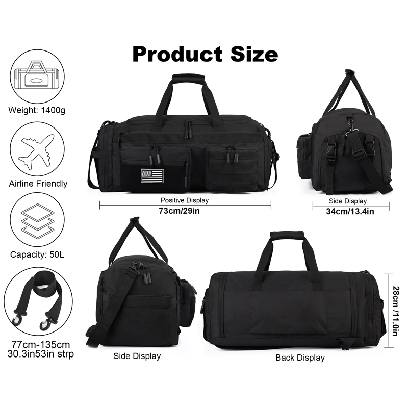 LHI 50L 3 en 1 sac de voyage h - Urban Backpack Tactical avis et prix