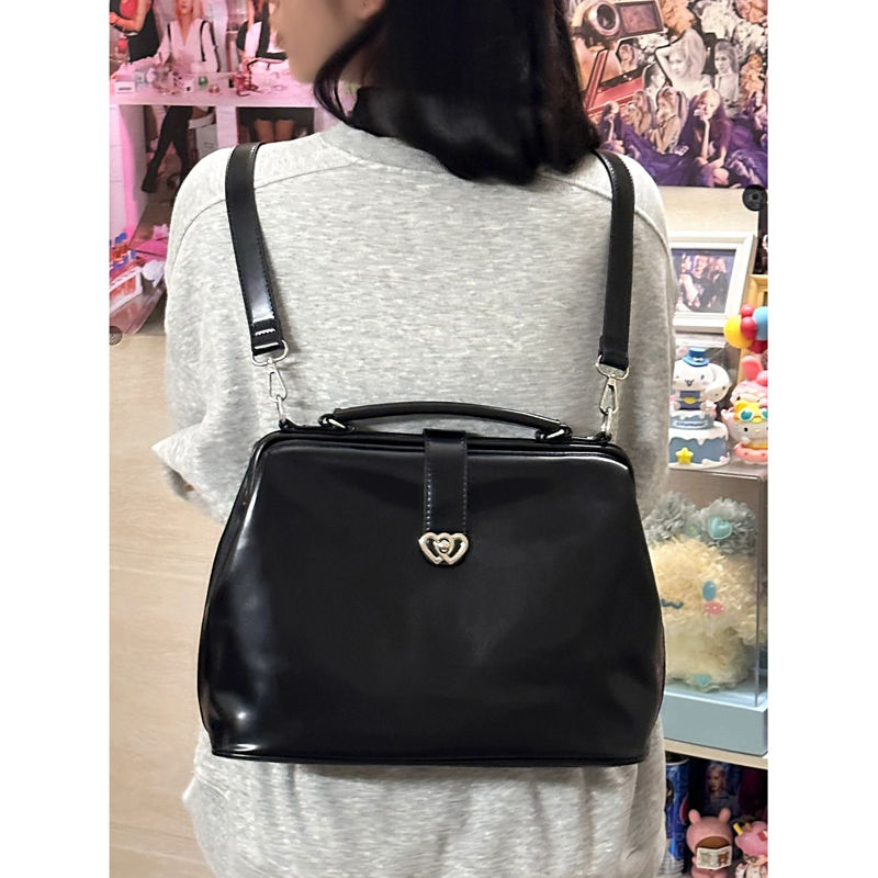 Vintage noir Y2k Mochila femme - Leather Backpack Vintage avis et prix