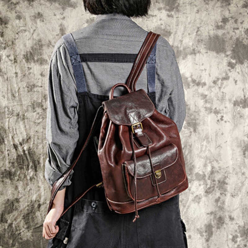 Sac à dos Johnature en cuir de - Leather Backpack Vintage avis et prix