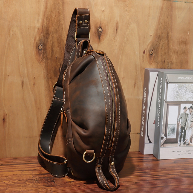 Sac à bandoulière en cuir véri - Sling Backpack Shoulder avis et prix